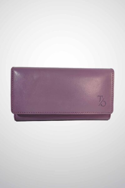 Purple Leather Clutch (For Women)